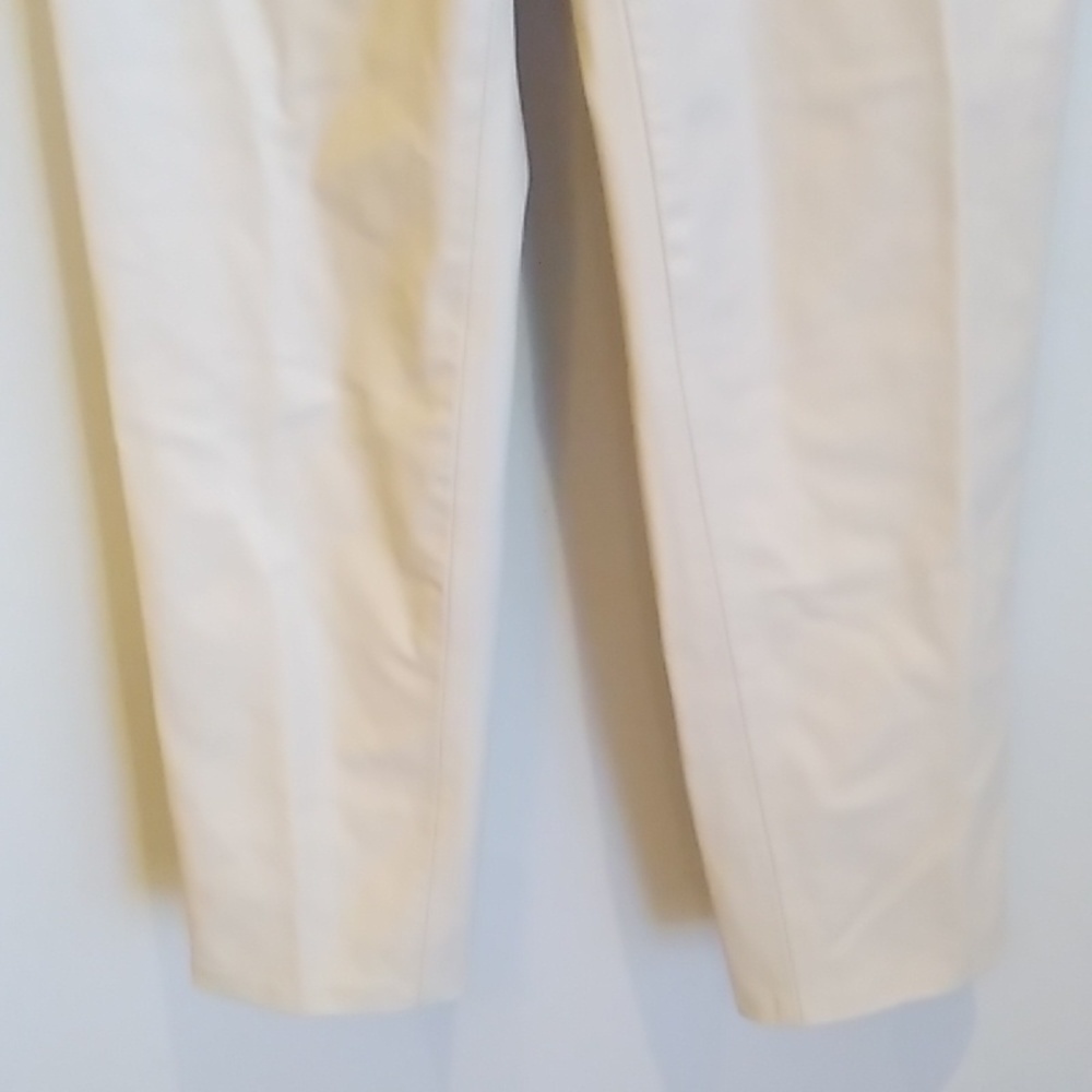 NWOT ZARA Ecru faux leather Mid Rise Straight Leg Pants Size 2 - Picture 8 of 15